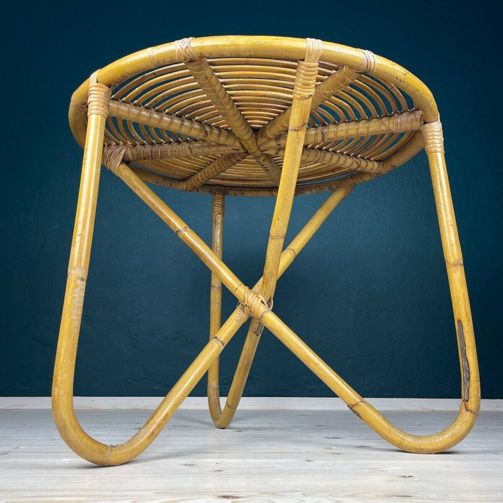 Vintage bamboo coffee table, Italy, 1960s