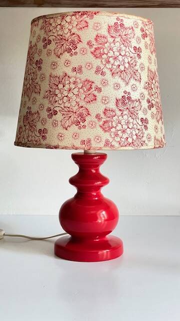 LAMPE Céramique Mûriers ANNEES 70