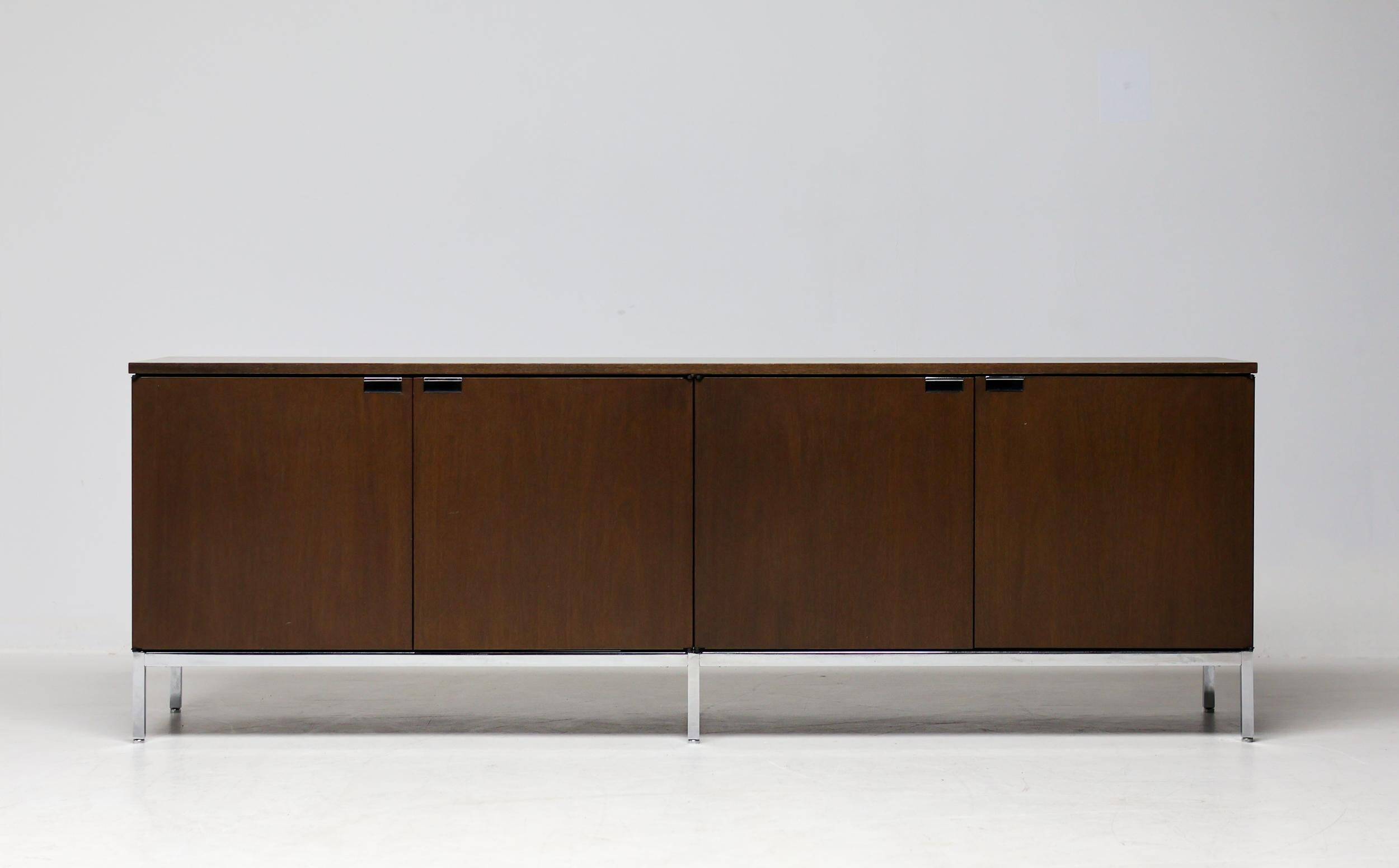 Sideboard in walnut by Florence Knoll Mid Century Modern Executive Boardroom Storage