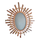 Sun mirror in bamboo and rattan, 70x55 cm