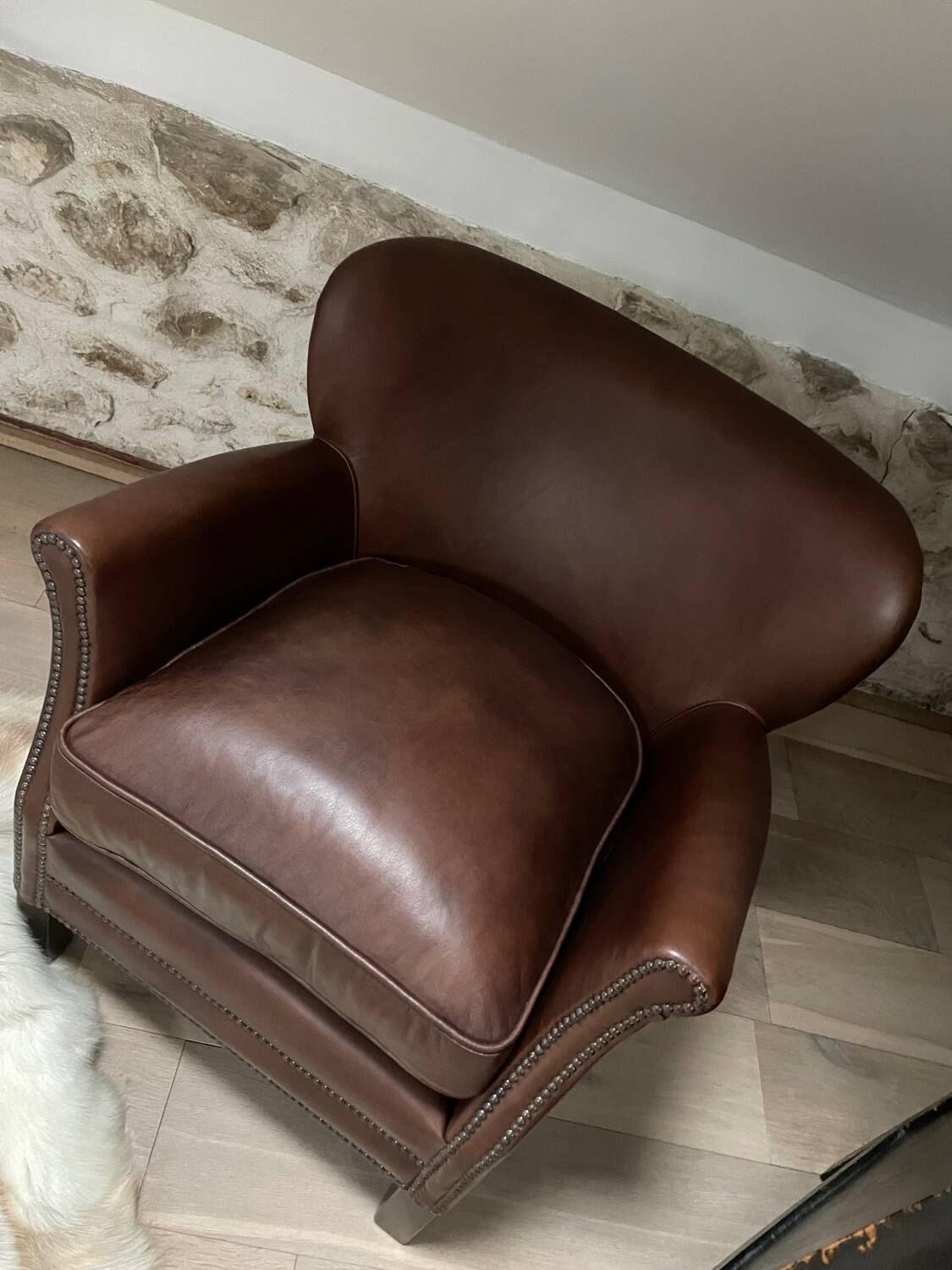 Fauteuil club en cuir