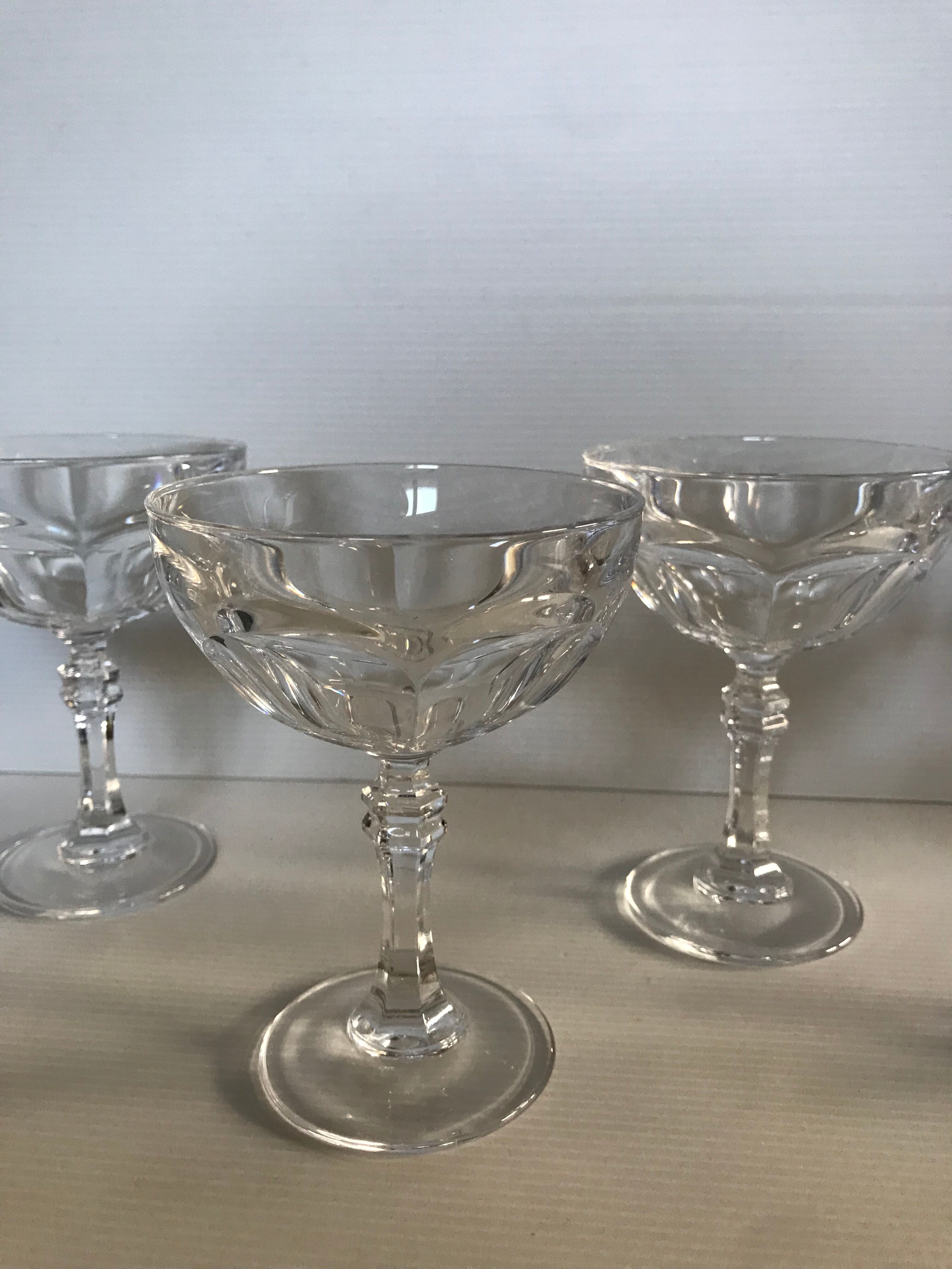 Crystal champagne glasses