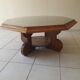 Octagonal oak coffee table