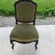 Louis 15 style green velvet chair