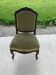Louis 15 style green velvet chair
