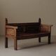Banc de montagne en bois massif, Art populaire, Catalogne, XIXᵉ siècle