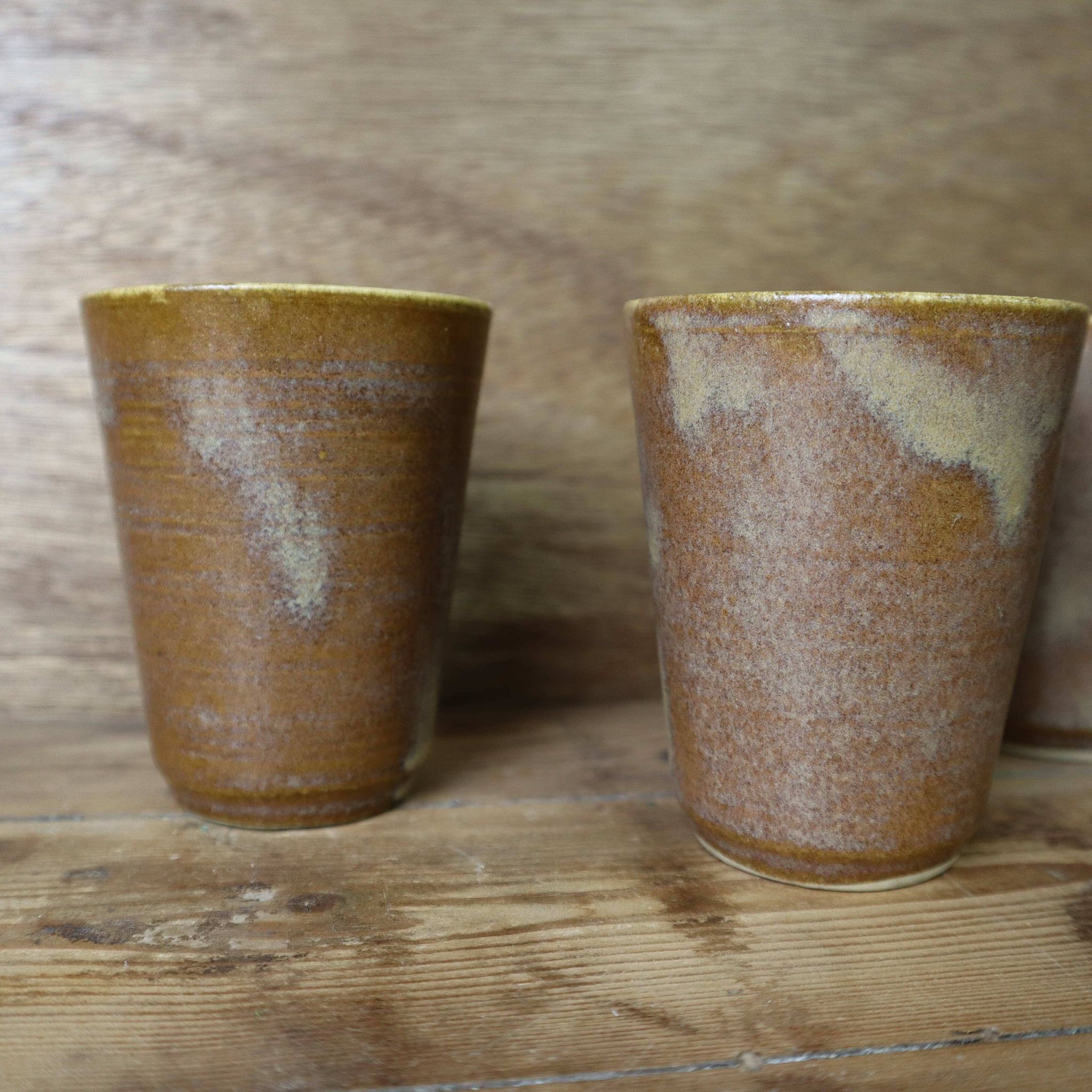 6 Digoin stoneware glasses