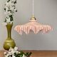 Suspension abat-jour vintage en opaline rose