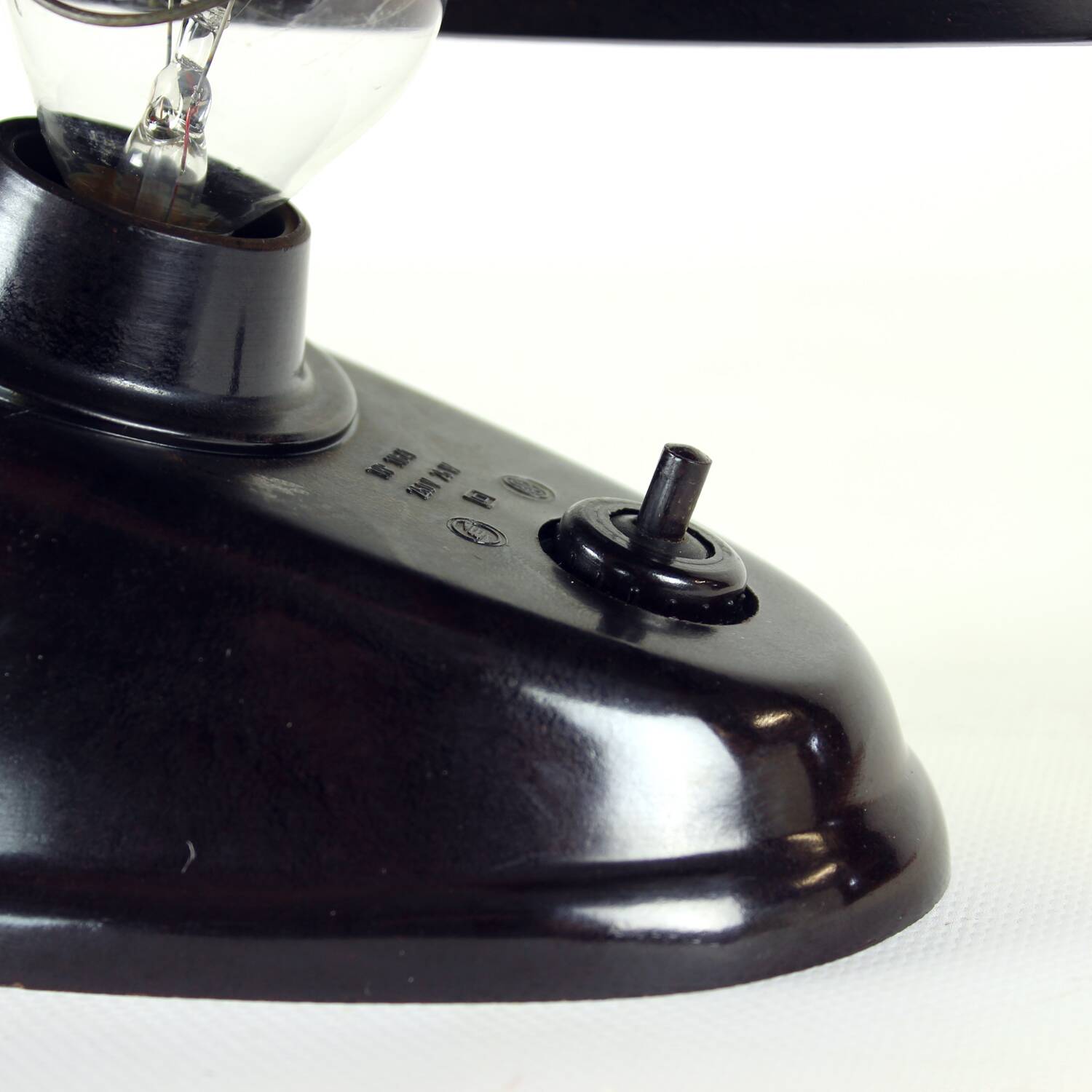 Brown Bakelite Lamp By Bauhaus Team For Esc Zukov, 1930s