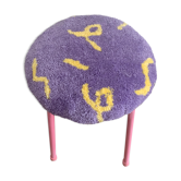 Tabouret tufté violet