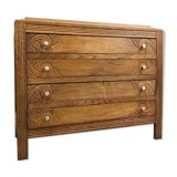 Oak chest of drawers