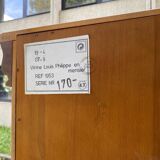 Vitrine Louis Philippe en bois massif de merisier 187cm