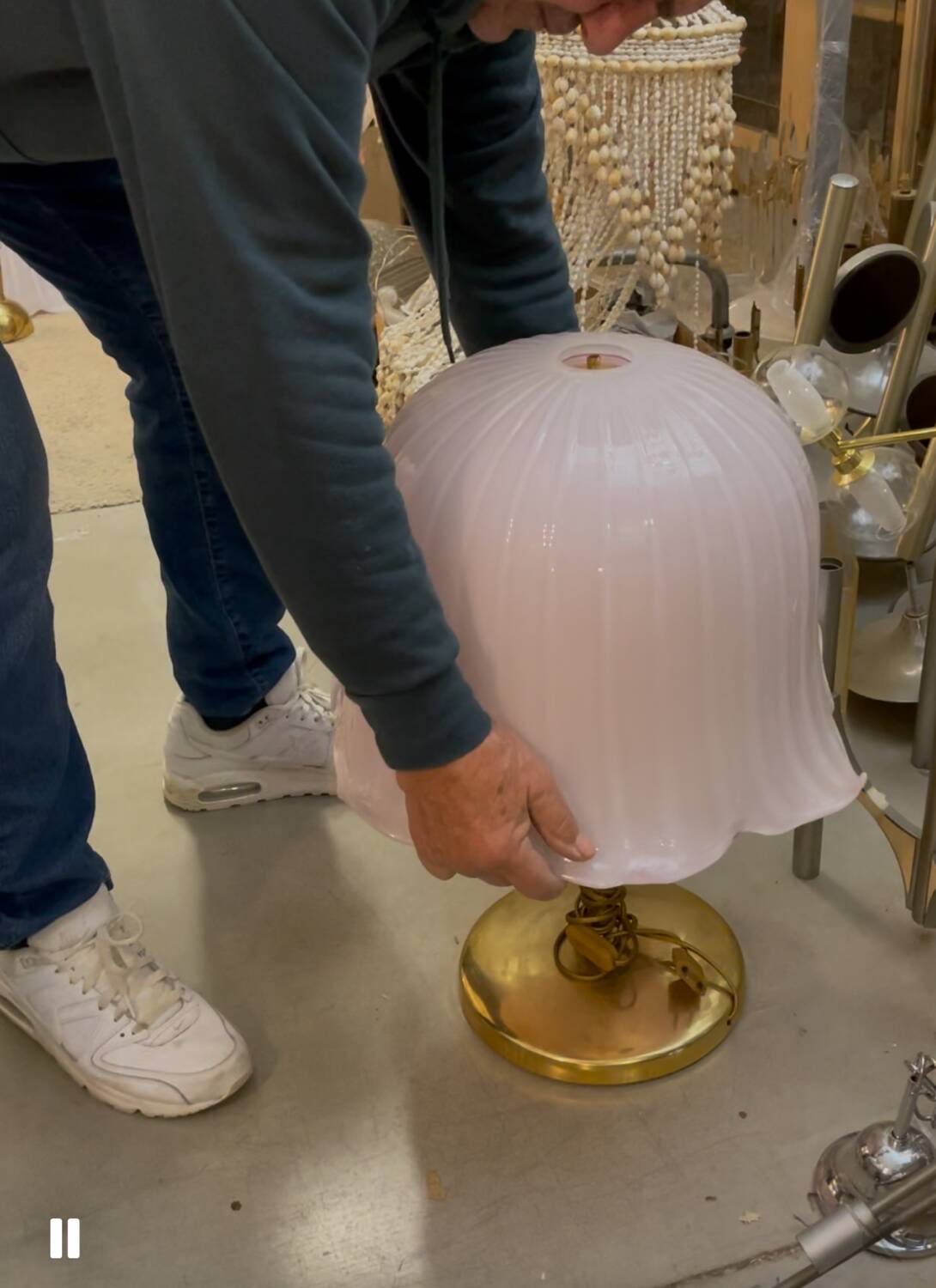 Murano Glass Table Lamps Set of 2 PAF Studio Milan