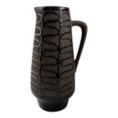 Vintage Strehla Keramik jug from the 70s – West German pottery brown ch