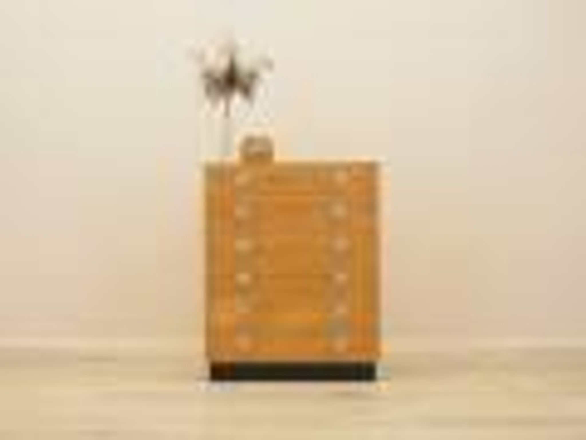 Danish pine veneer chest of drawers with six drawers, 1970s