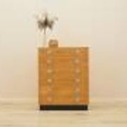 Danish pine veneer chest of drawers with six drawers, 1970s