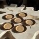 Set of 6 small stoneware dessert plates, Oxford brand, made in Brazil