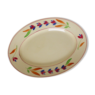 Vintage oval serving dish from the Factory of Gien model Jeannine 210391