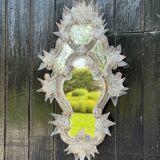 Miroir vénitien en verre de Murano chantourné, vers 1880