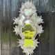 Venetian mirror with fretwork in colorless Murano glass circa 1880