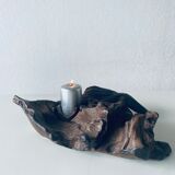 Raw vine candle holder