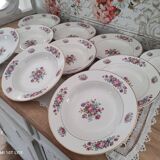 Set of 10 Sarreguemines soup plates, Guy model