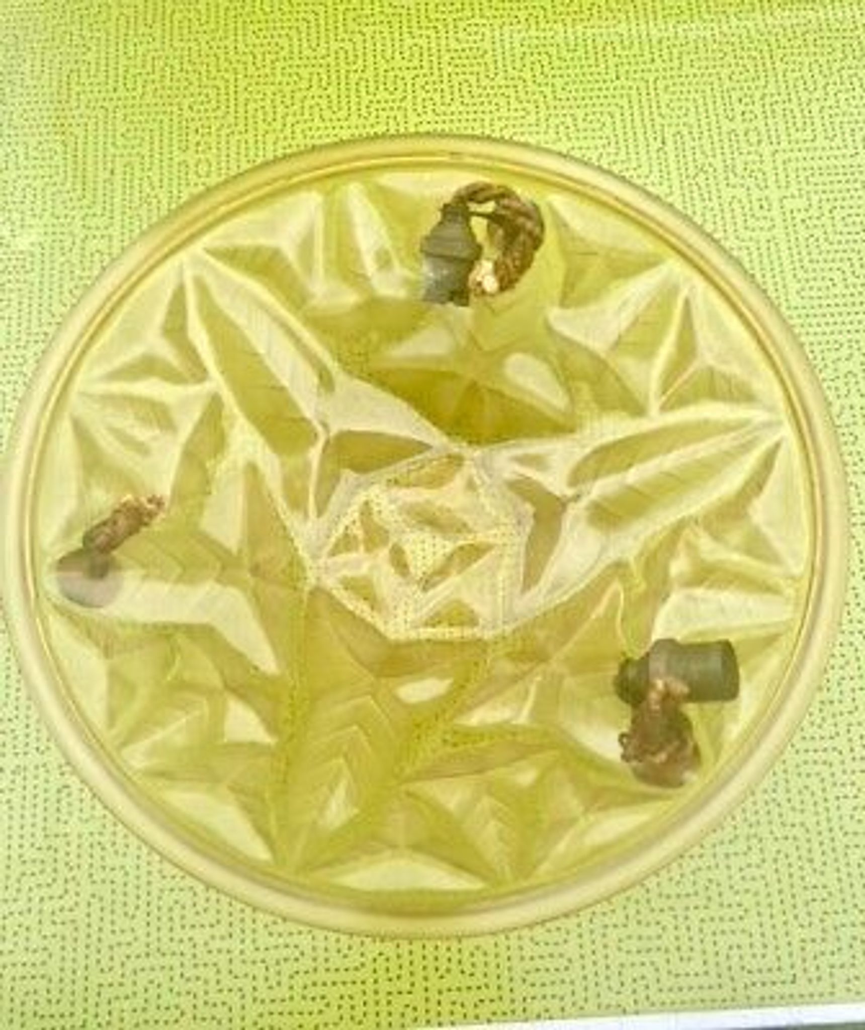 Art deco washbasin ceiling lamp, frosted glass satin