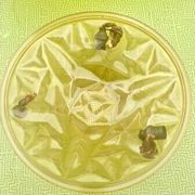 Art deco washbasin ceiling lamp, frosted glass satin