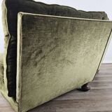 70s corner sofa in green fabric