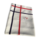 Embroidered tablecloth FL rectangle basque fabric navy and red