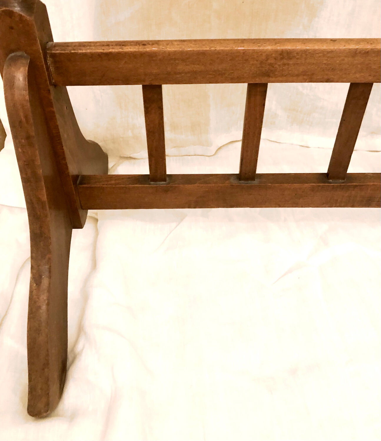 Old large psychic mirror on wooden stand