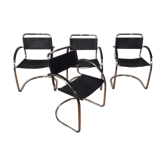 Set 4 chroom buisstoelen