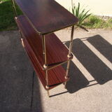 Mahogany and gilded metal shelf