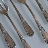 12 silver-plated oyster forks sfam goldsmith