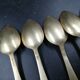 Lot of 6 russian solid silver spoons enamelled
