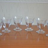 Set of 6 aperitif glasses with stylized branch motif