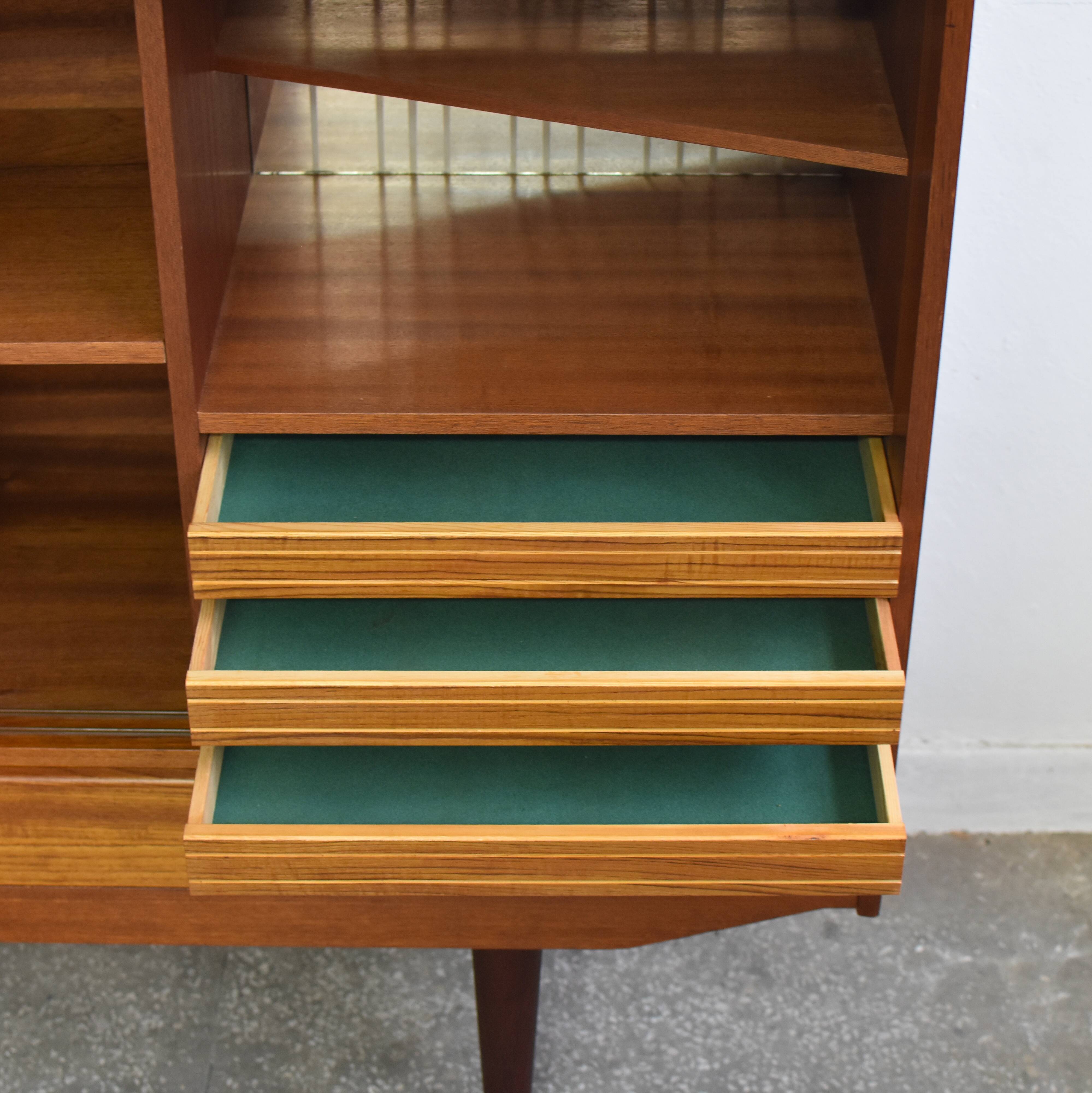 Scandinavian teak highboard, 1960