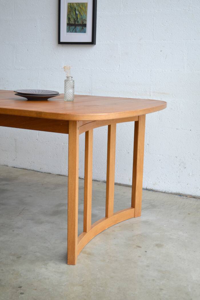 Danish table with 2 extensions, 165cm
