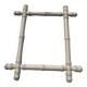 White bamboo wood mirror