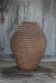 Old basket, straw and bramble bourgne, woven basket, interior decoration.