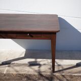 Farm table pear wood, old wood table, table 2 drawers, kitchen, countryside, chalet