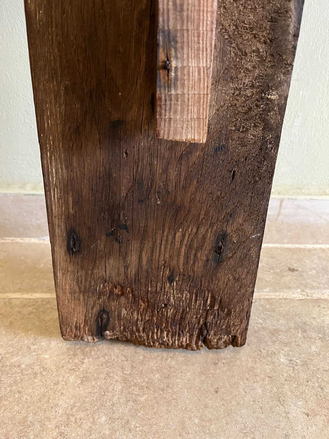 Antique wooden fireplace mantel