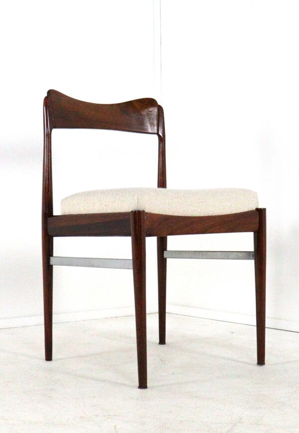 Ensemble de 6 chaises de salle à manger en bois de rose 'Bennekom' - nouvelle tapisserie
