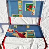 Folding beach chair of tejido in cotton