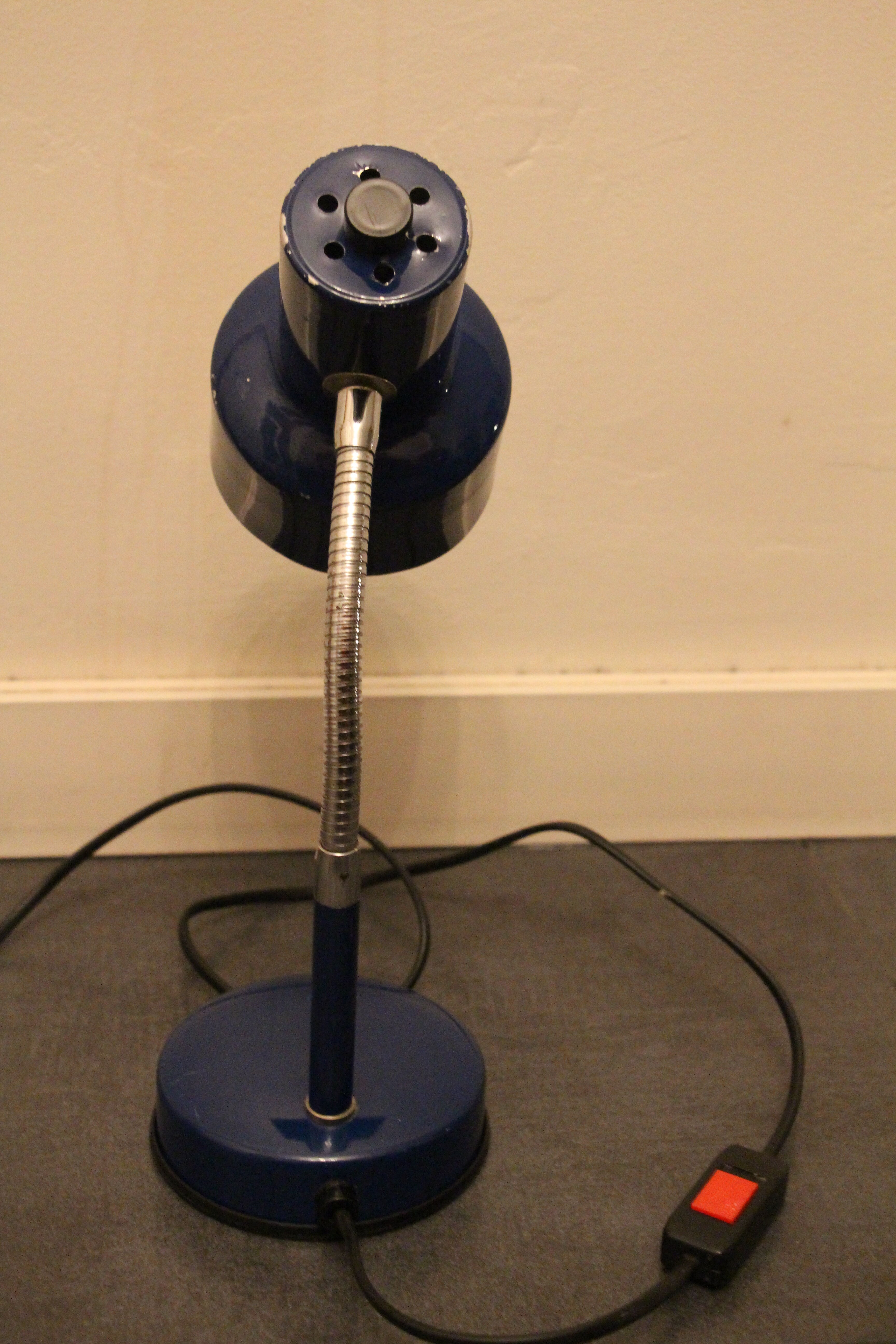 70's petrol blue veb narva desk lamp