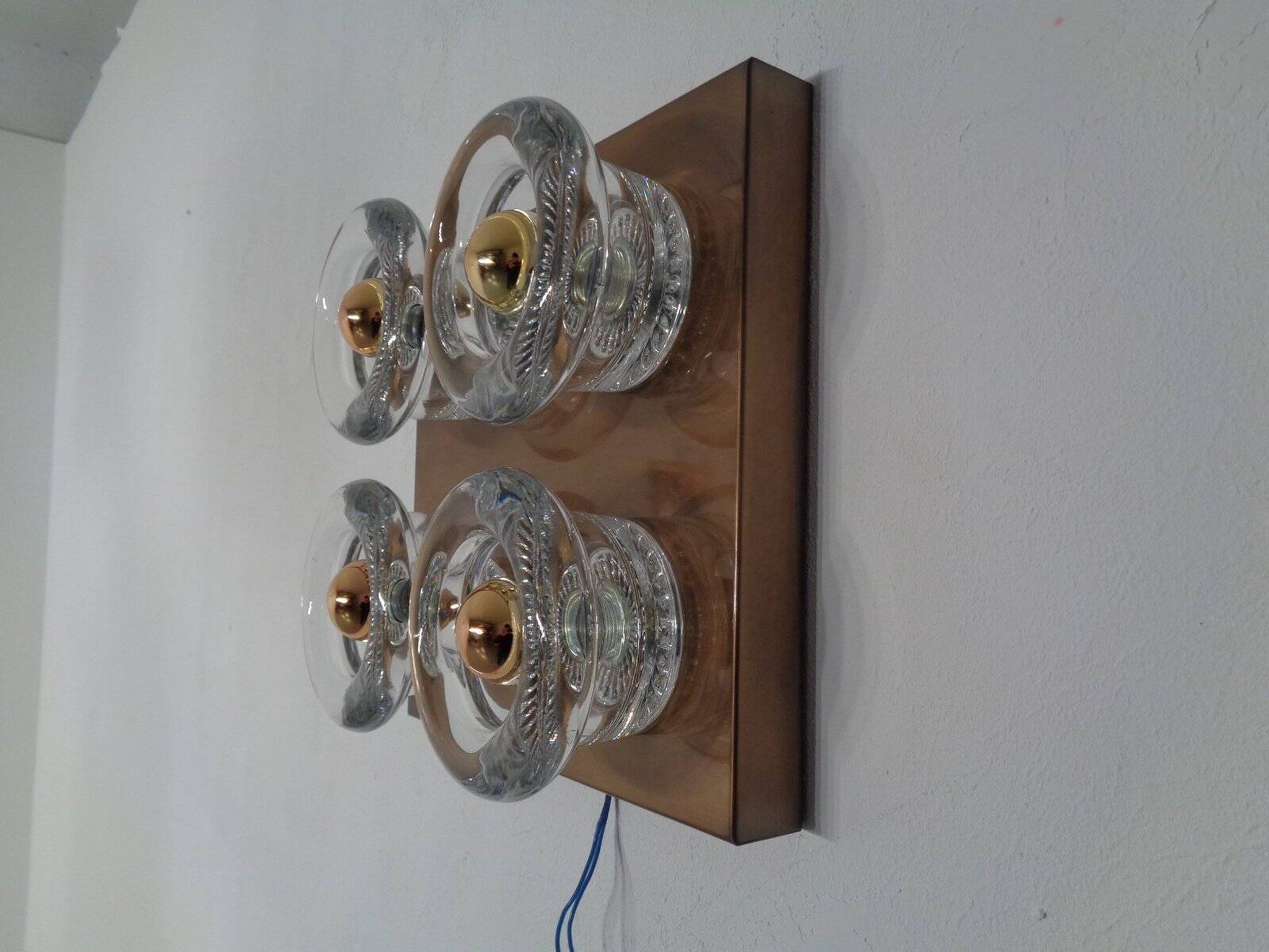 Copper and Glass Sconce from Cosack, Germany, 1960s
