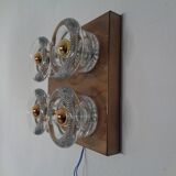 Copper and glass sconce from Cosack, Germany, 1960s.