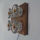 Copper and glass sconce from Cosack, Germany, 1960s.