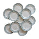 11 flat plates in iron earth "Argenton" Saint Amand early twentieth century