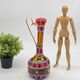 Bottle, carafe, lady Jeanne, scoubidou , vintage, plastic thread ,